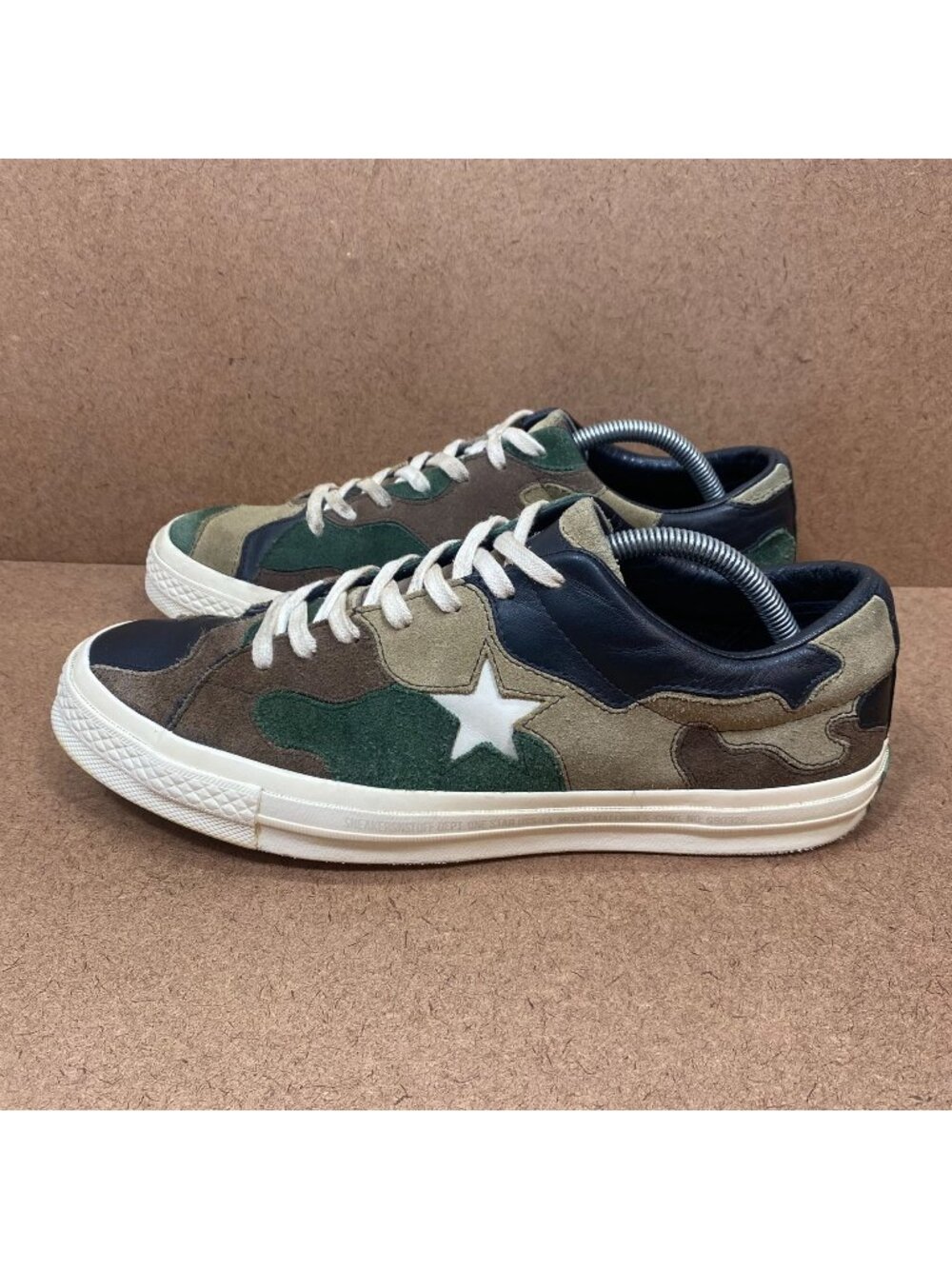 Converse One Star X Sneakersnstuff Camo Suede Leather Sneakers Mens 9.5 Green
